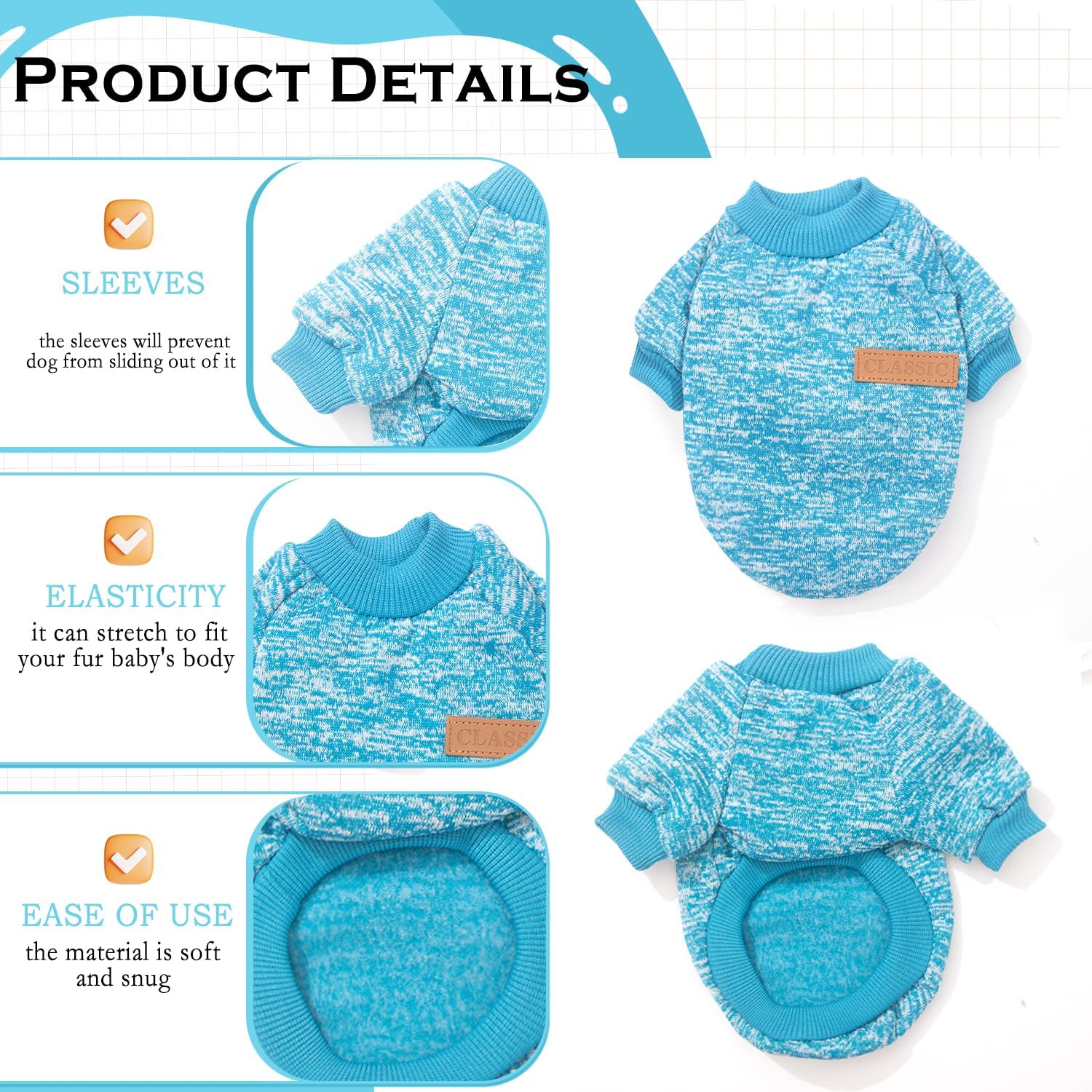 Generic easy-on closure makes dressing quick and stress-free.