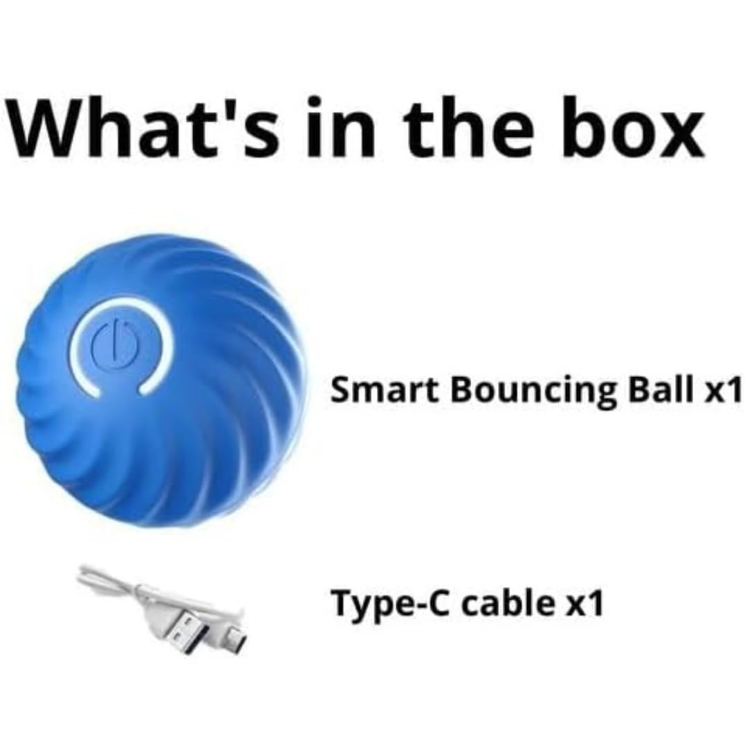 Generic Interactive Dog Ball blue durable shell with non-toxic materials and easy cleaning.