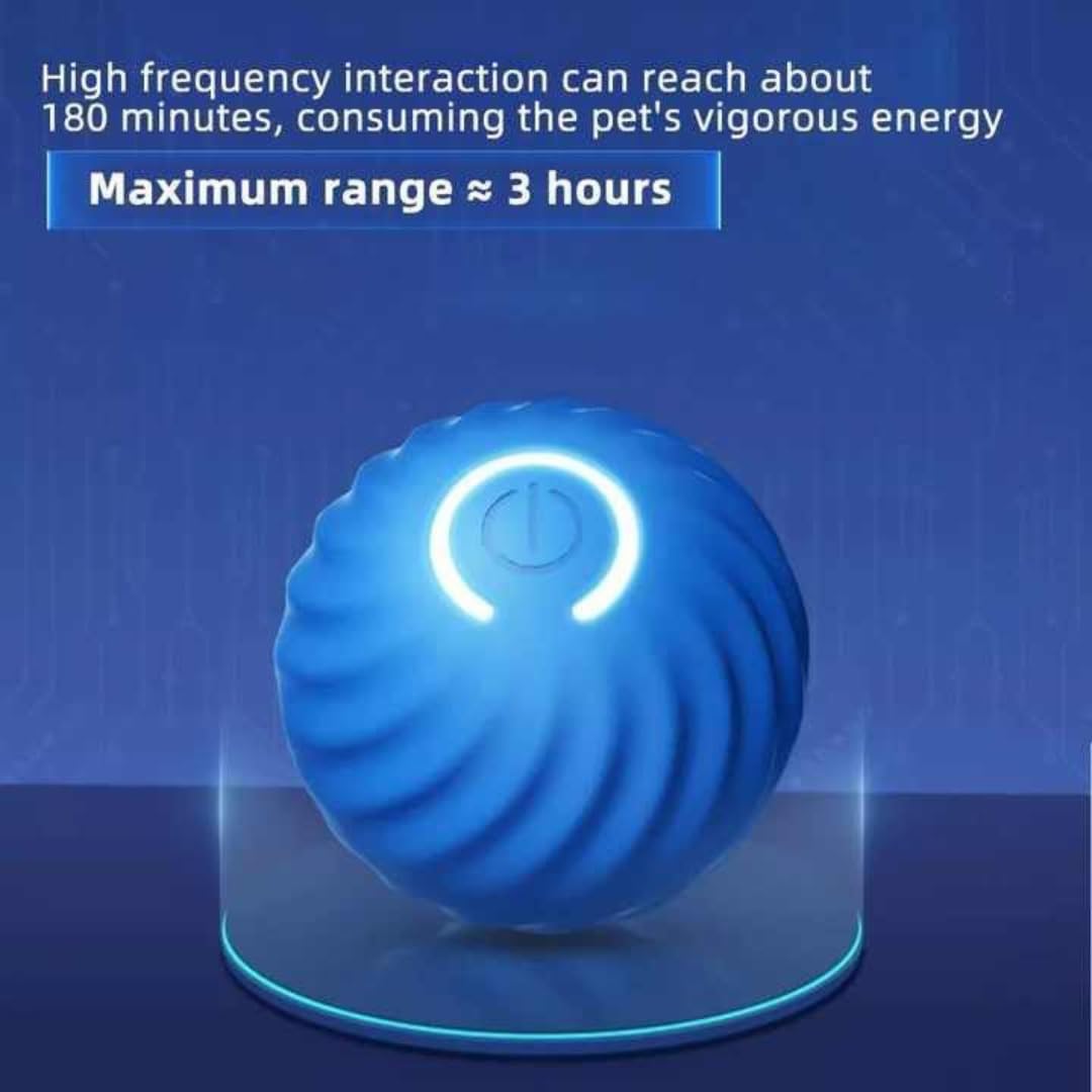 Generic Interactive Dog Ball blue play time up to 3 hours after a 40-minute charge.