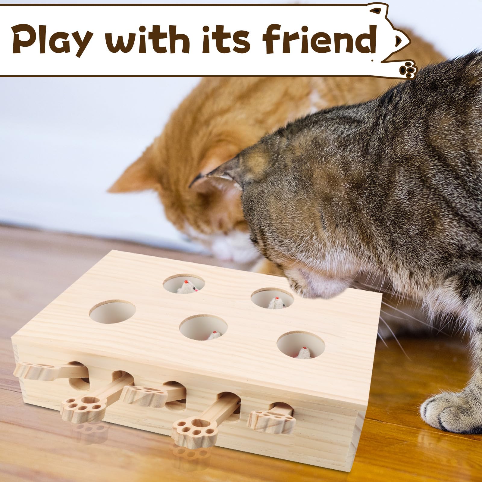 Generic large cat toy with polished edges ensures safe, durable indoor-outdoor use