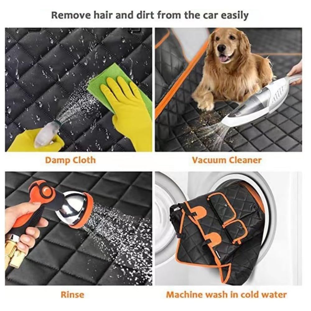 Generic MP dog seat cover 600D Oxford shows scratchproof durability and liquid protection.