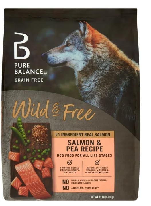 Generic Pure Balance salmon-bowl: grain-free kibble for a shiny coat
