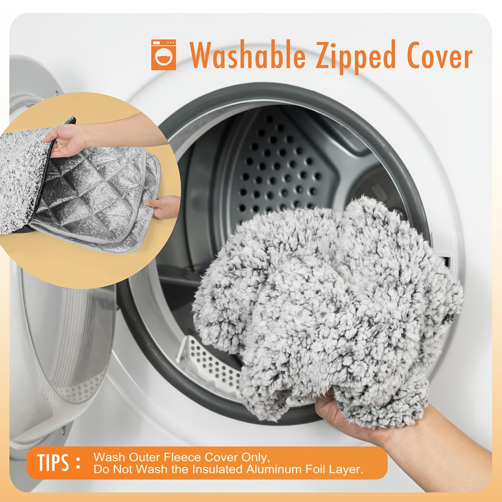 Generic self-heating pet mat plush surface with cushioning.