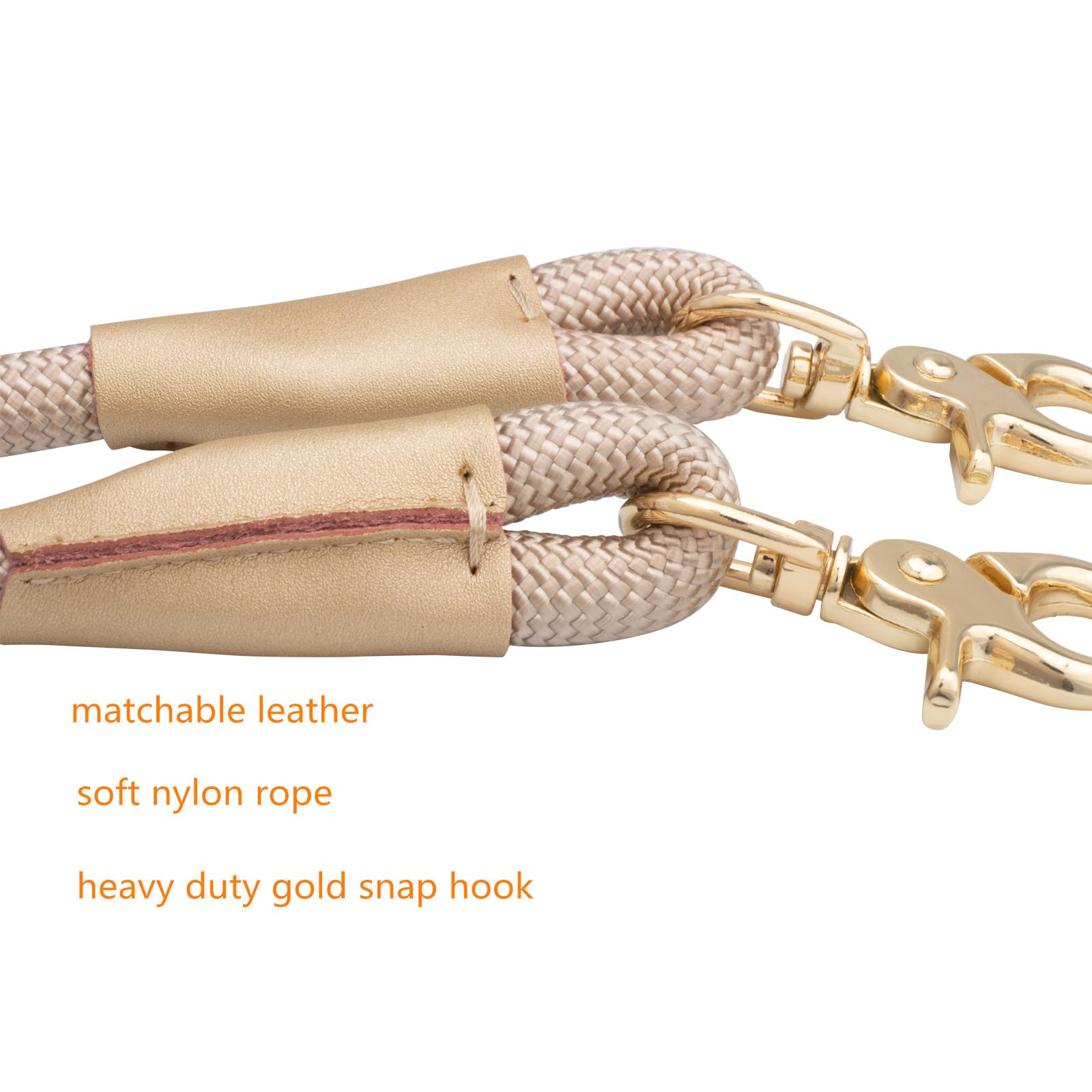 Generic Soft Comfortable Rope Leash feels gentle on hands during long strolls and jogs.