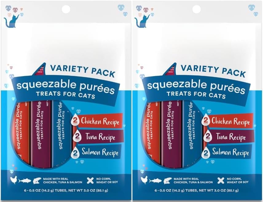 Generic squeezable puree cat treats chicken tubes for bonding moments and protein