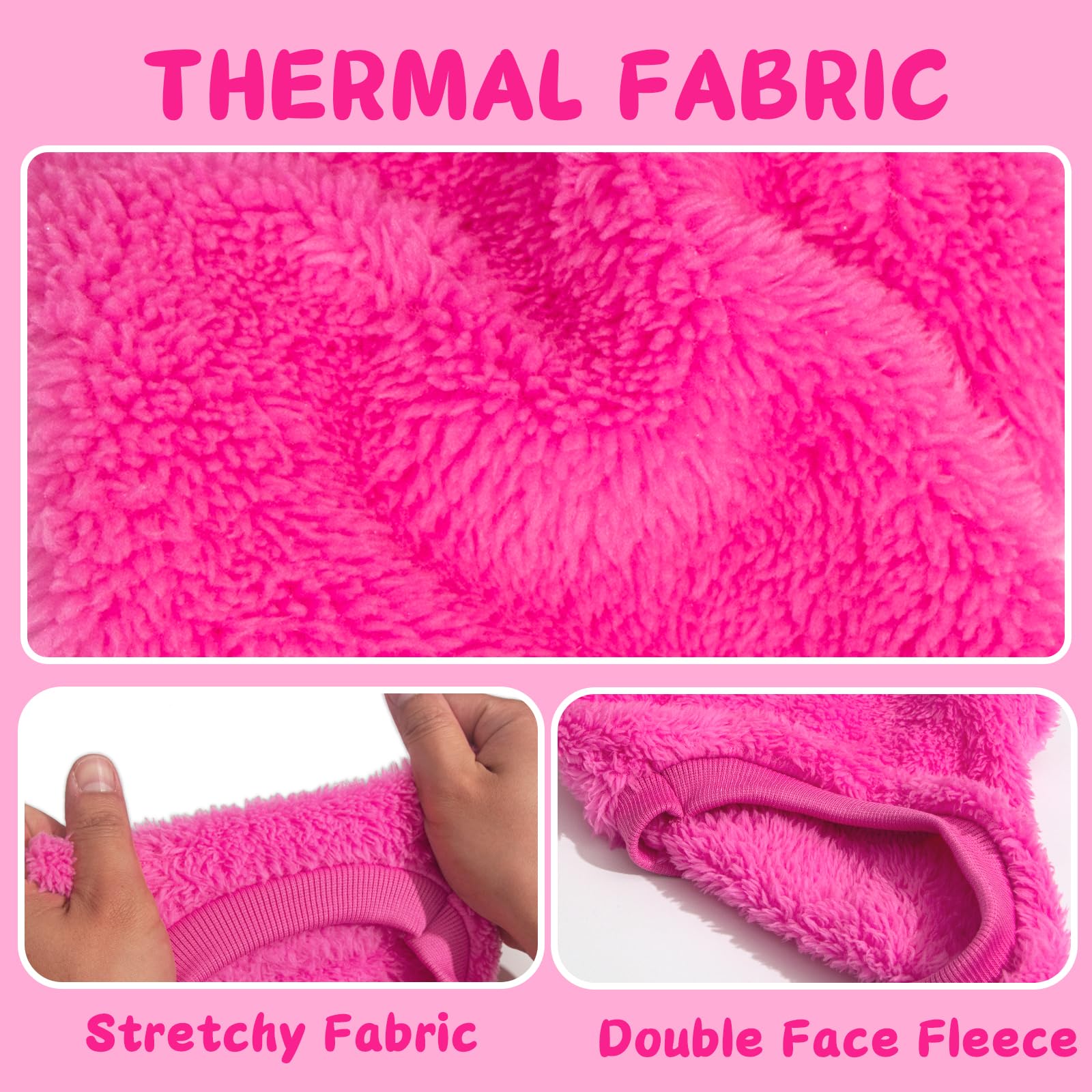 Generic two-piece dog sweaters large side view highlighting comfortable mobility.