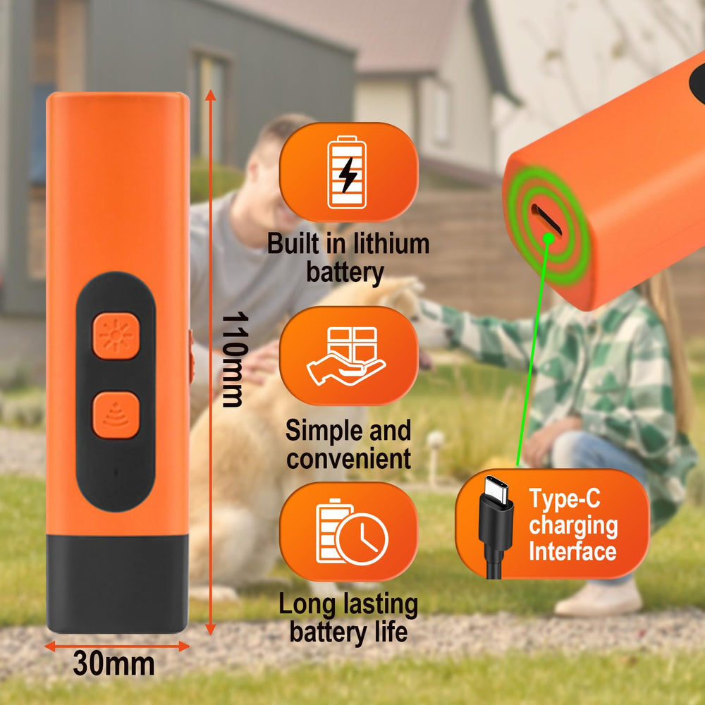Generic Ultrasonic Bark Deterrent Device rechargeable battery with Type-C charging