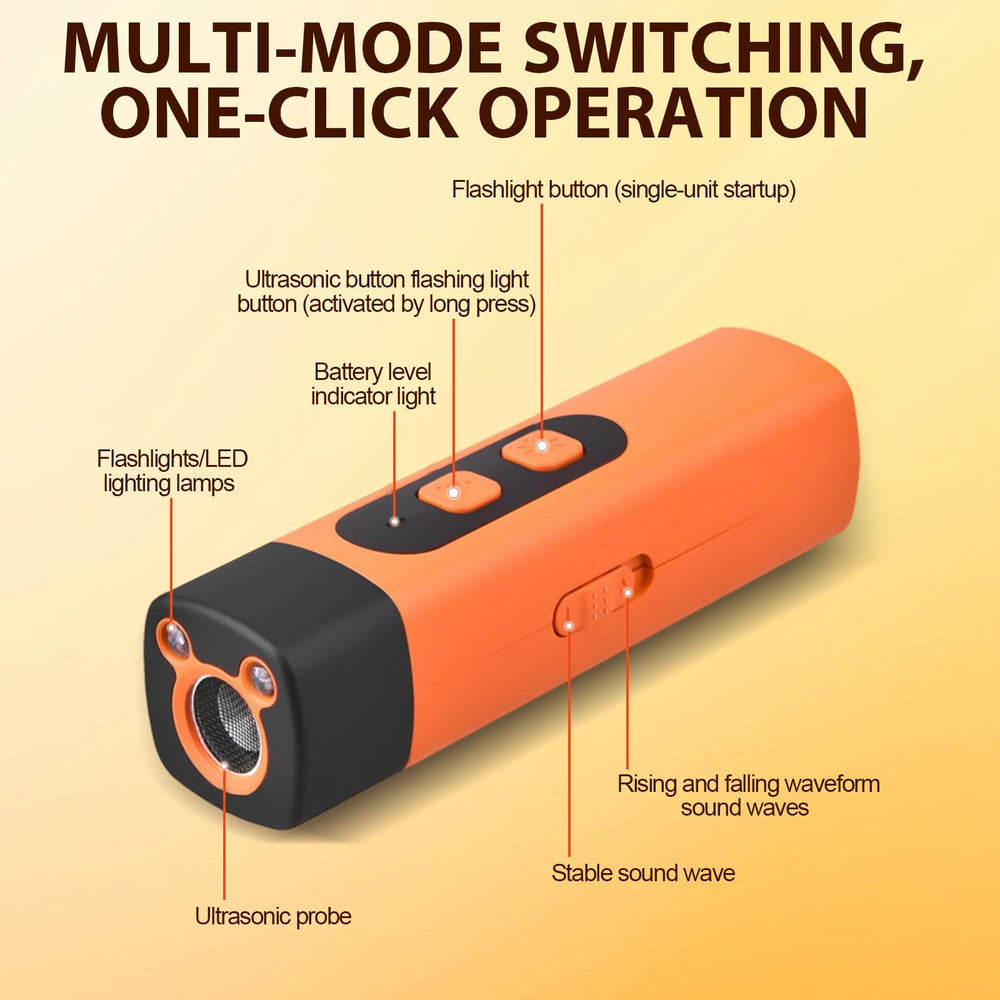 Generic Ultrasonic Bark Deterrent Device side button shown for frequency adjustments