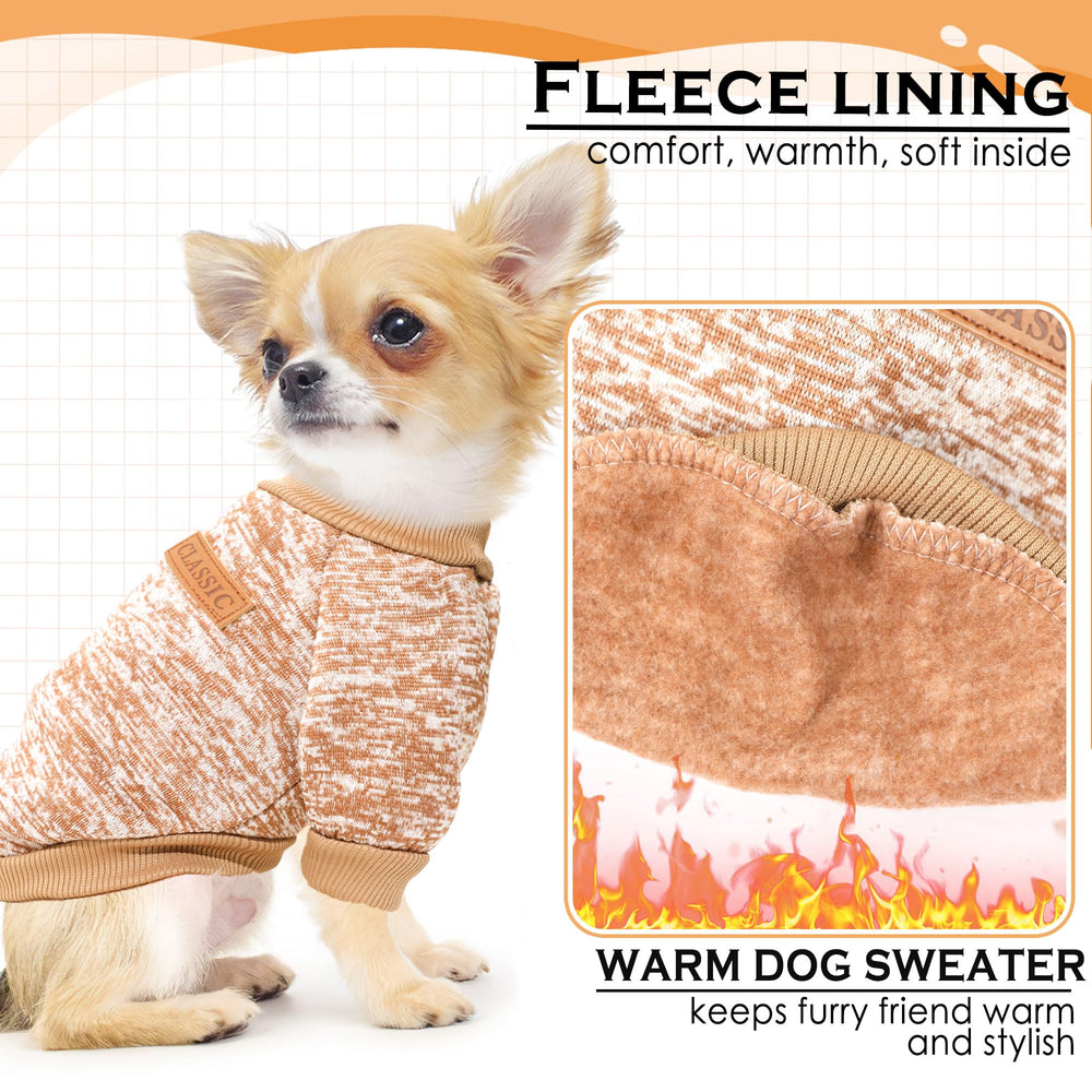 Generic XL Dog Sweaters two-piece set back view highlights cozy coverage