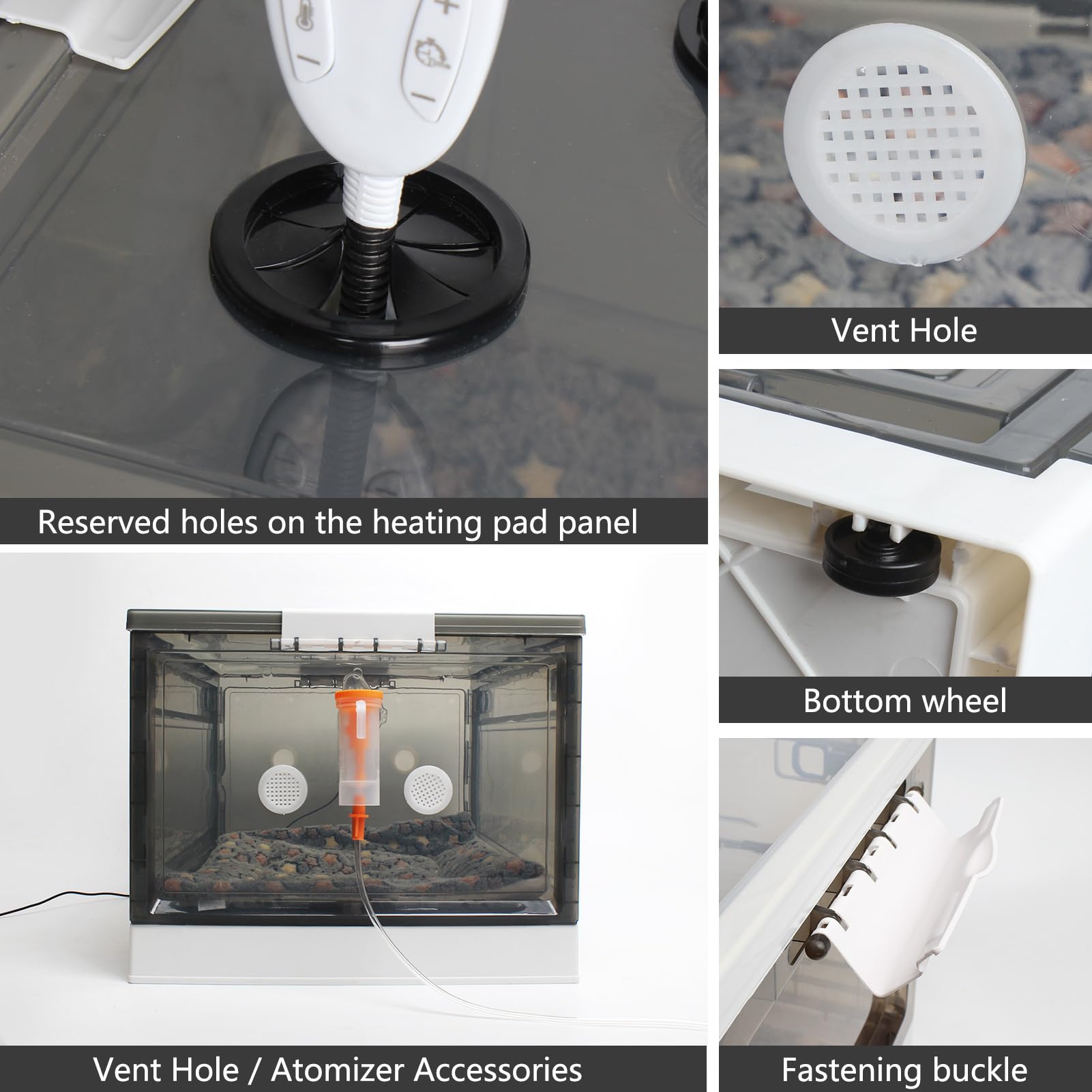 Geniprem Puppy Incubator ventilation ensures fresh air flow while keeping warmth intact.