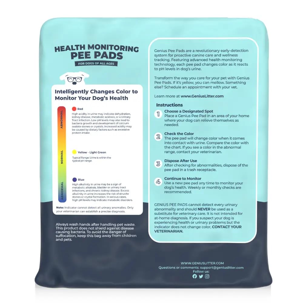 Genius Litter absorption technology pad dries faster for a comfortable surface.