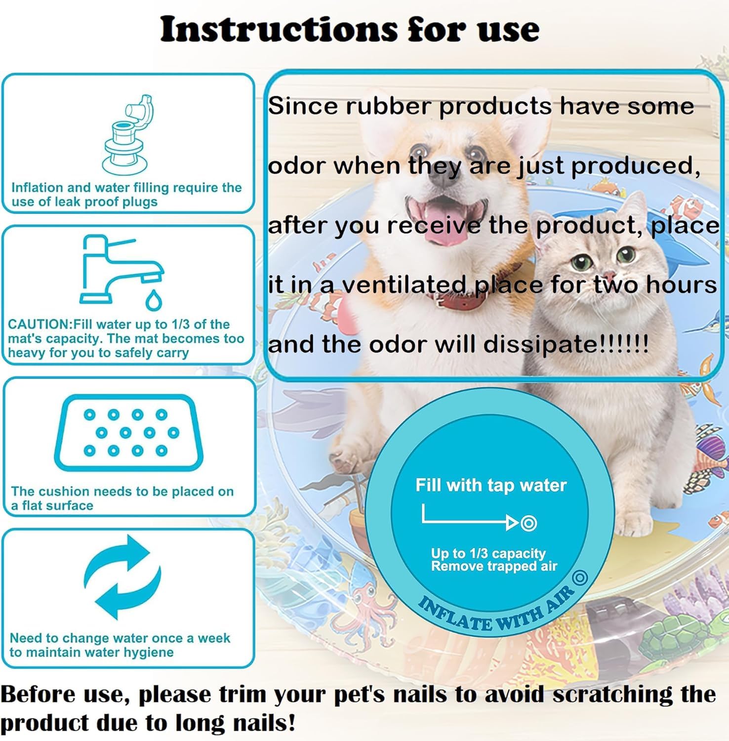 Genkasar water sensor play mat close-up shows cooling technology for hot days