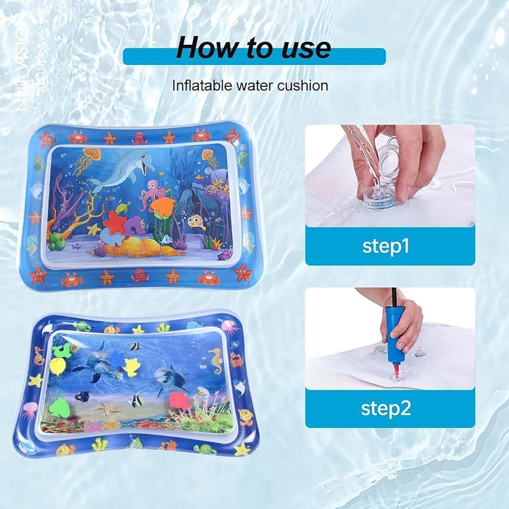 Genkasar water sensor play mat folded for compact storage and travel