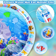 Genkasar water sensor play mat hose connection enables quick outdoor setup