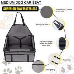 GENORTH dog car seat mesh-window demonstrates breathable airflow on trips