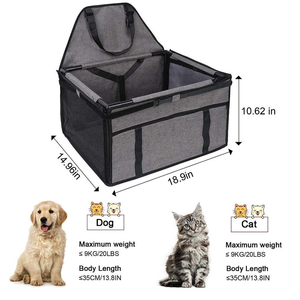 GENORTH dog car seat waterproof material keeps pets dry and clean
