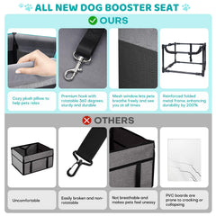 GENORTH dog seat with foldable frame provides stable travel and simple setup.
