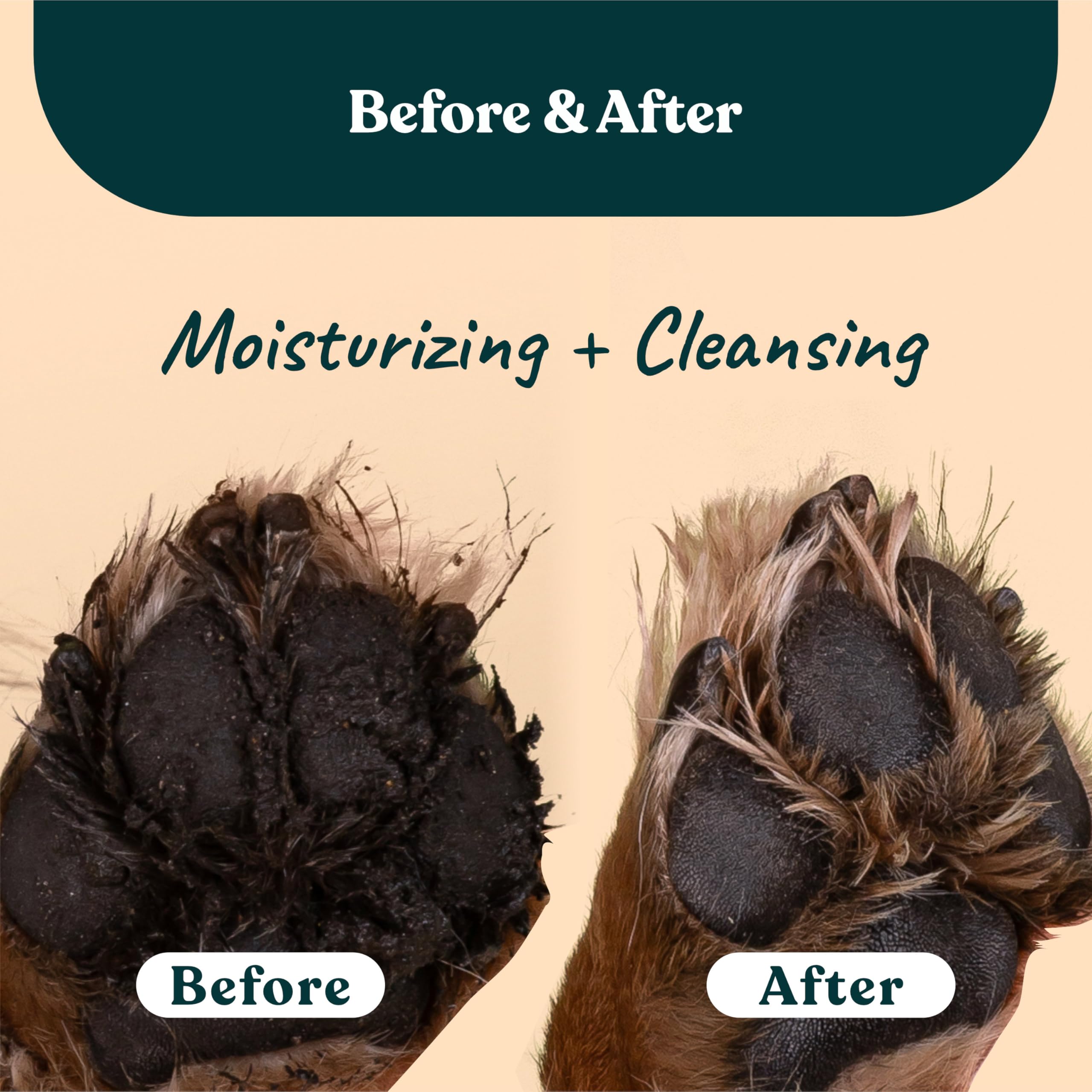 Gentle Creatures refill pouch highlights sustainable, cost-saving paw cleaning option.