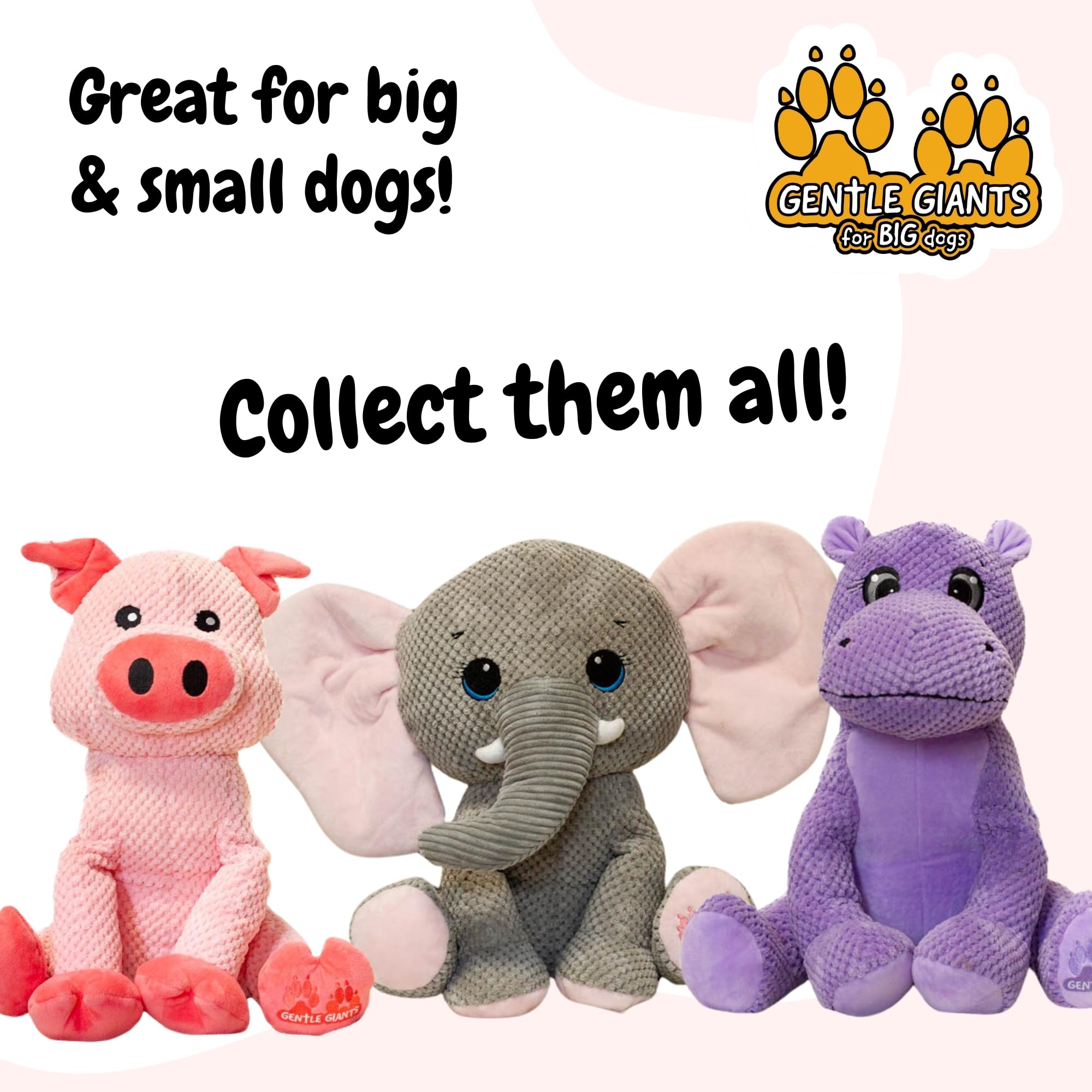 Gentle Giants hippo toy makes a thoughtful gift for dog lovers celebrating birthdays or holidays.
