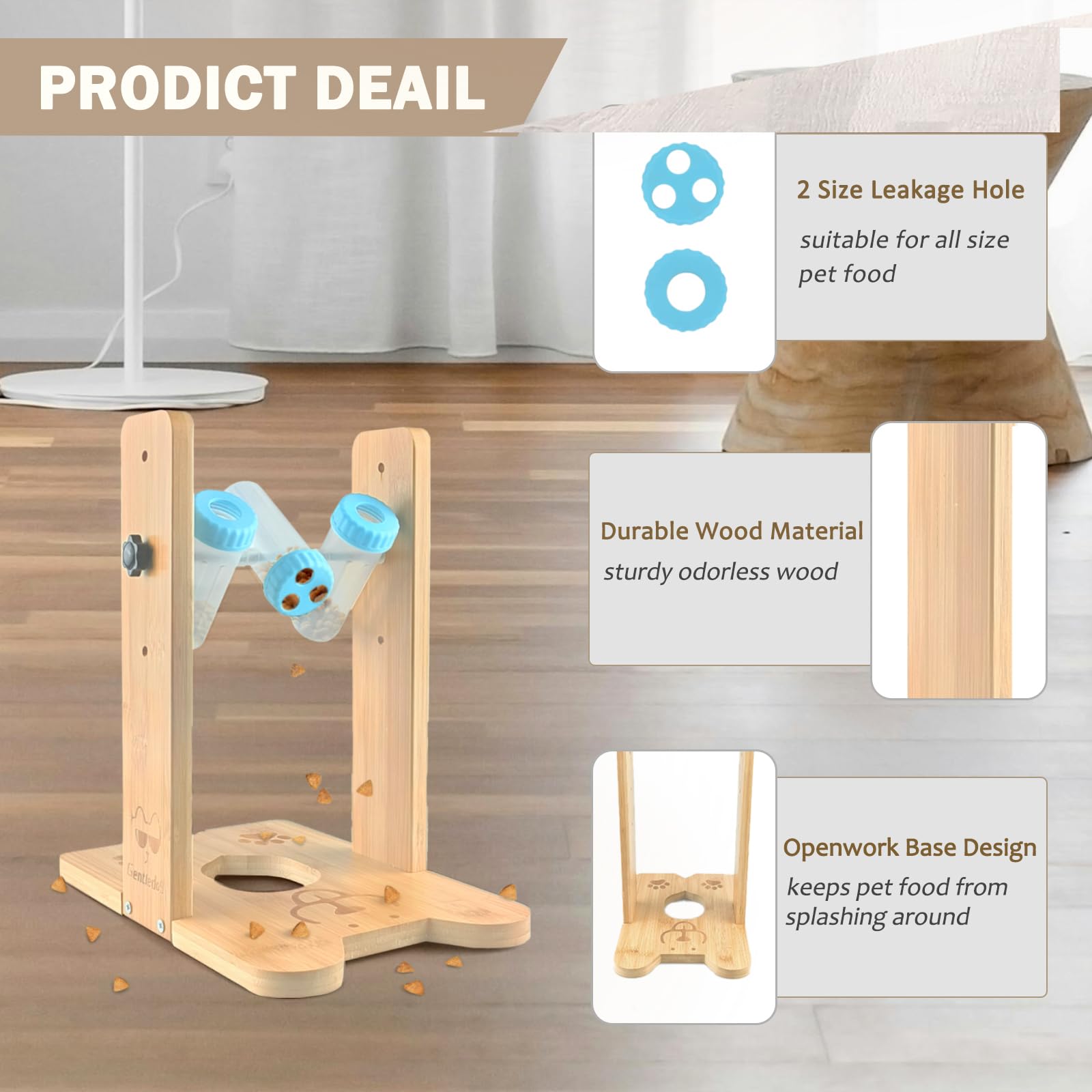 Gentledog 3 adjustable heights emphasize size-based height customization.