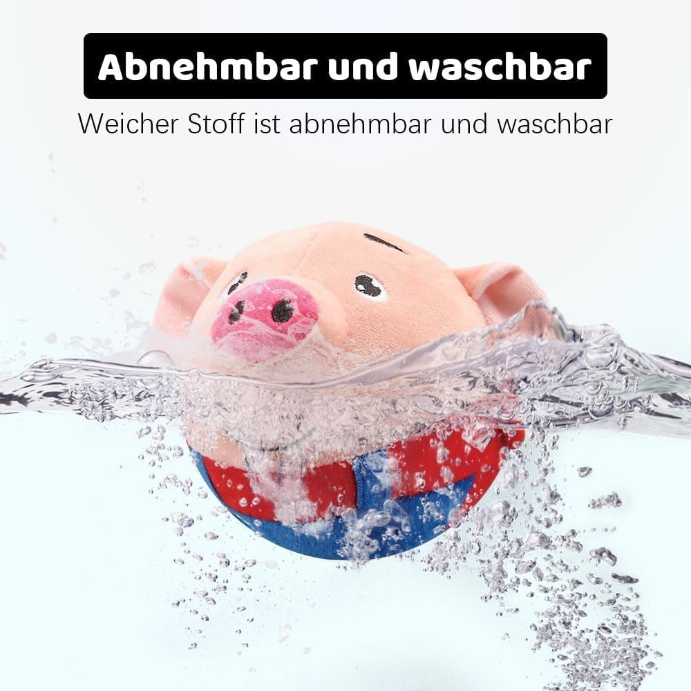 Geojec Interactive Dog Ball washable cover keeps paws and fur clean.