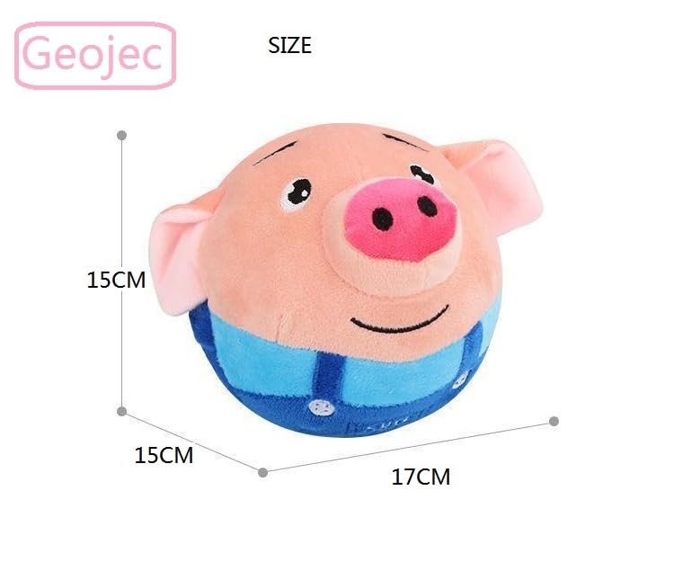 Geojec Interactive Dog Ball blue-pig play suitable for indoor and outdoor fun.