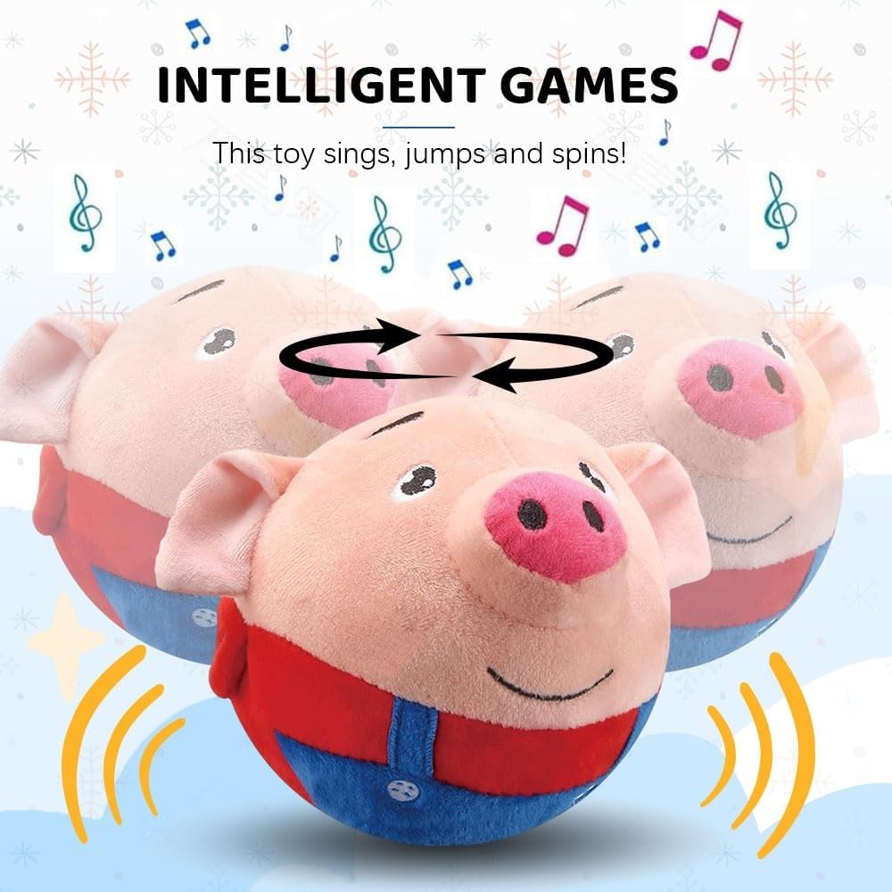 Geojec Interactive Dog Ball rechargeable zip-charge access for easy power.