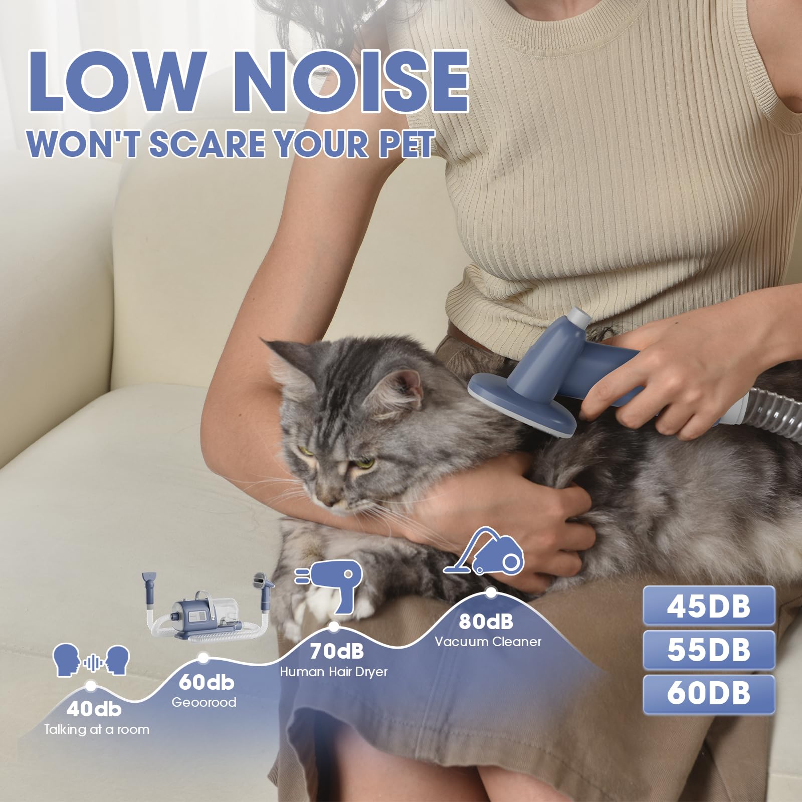 Geoorood lightweight design offers effortless handling for at-home grooming on-the-go.