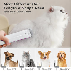 Geoorood low-noise design supports calm grooming sessions.