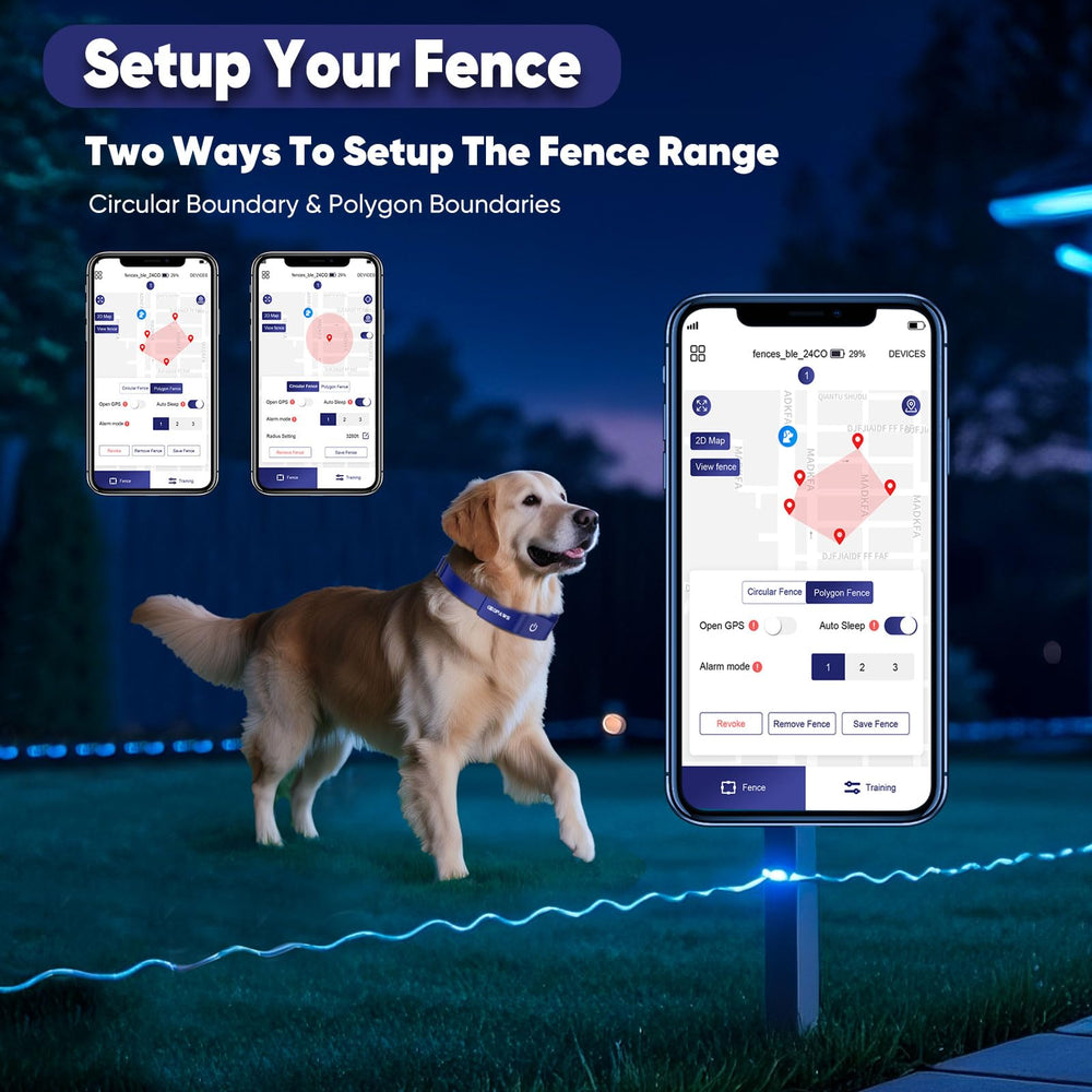 GeoPaws training mode screen illustrating behavior cues.