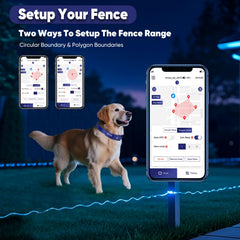 GeoPaws training mode screen illustrating behavior cues.