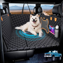 Geotick truck dog seat cover back seat full coverage protects mud and hair