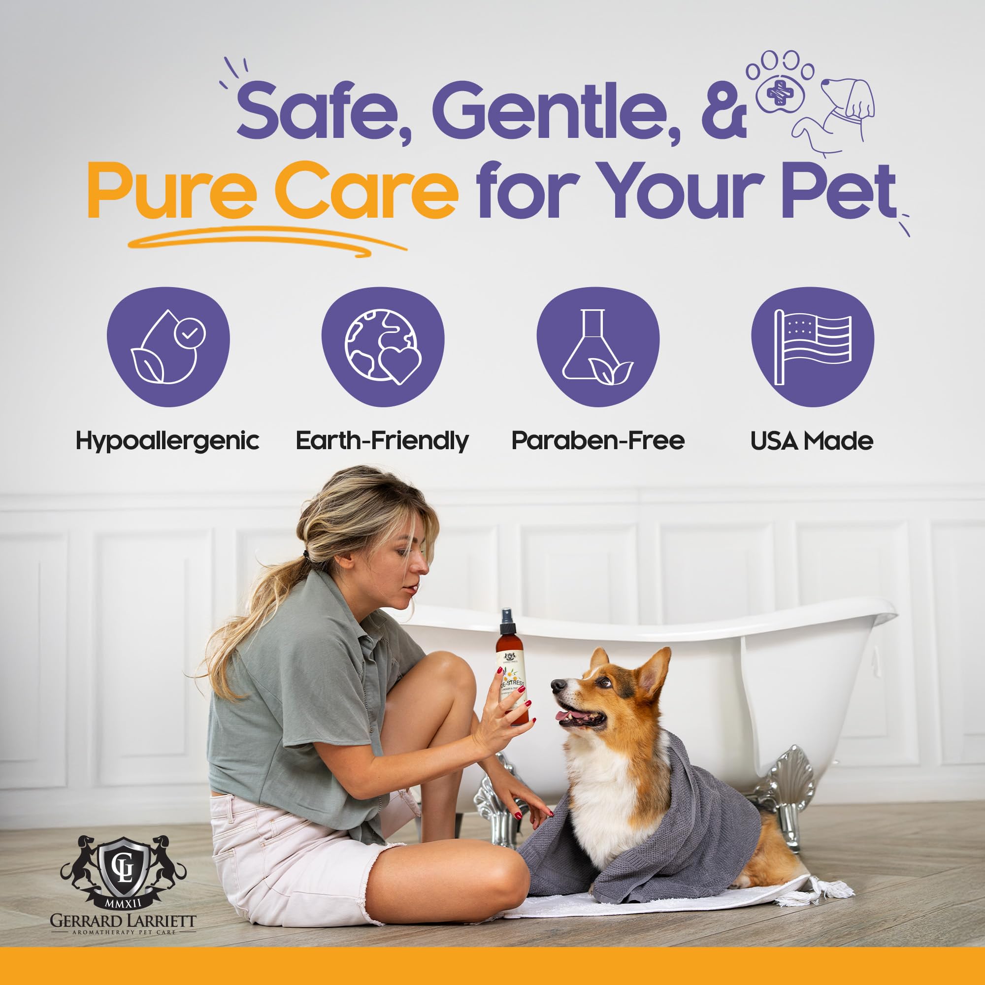 Perfume Gerrard Larriett para perros: hidratación del pelaje
