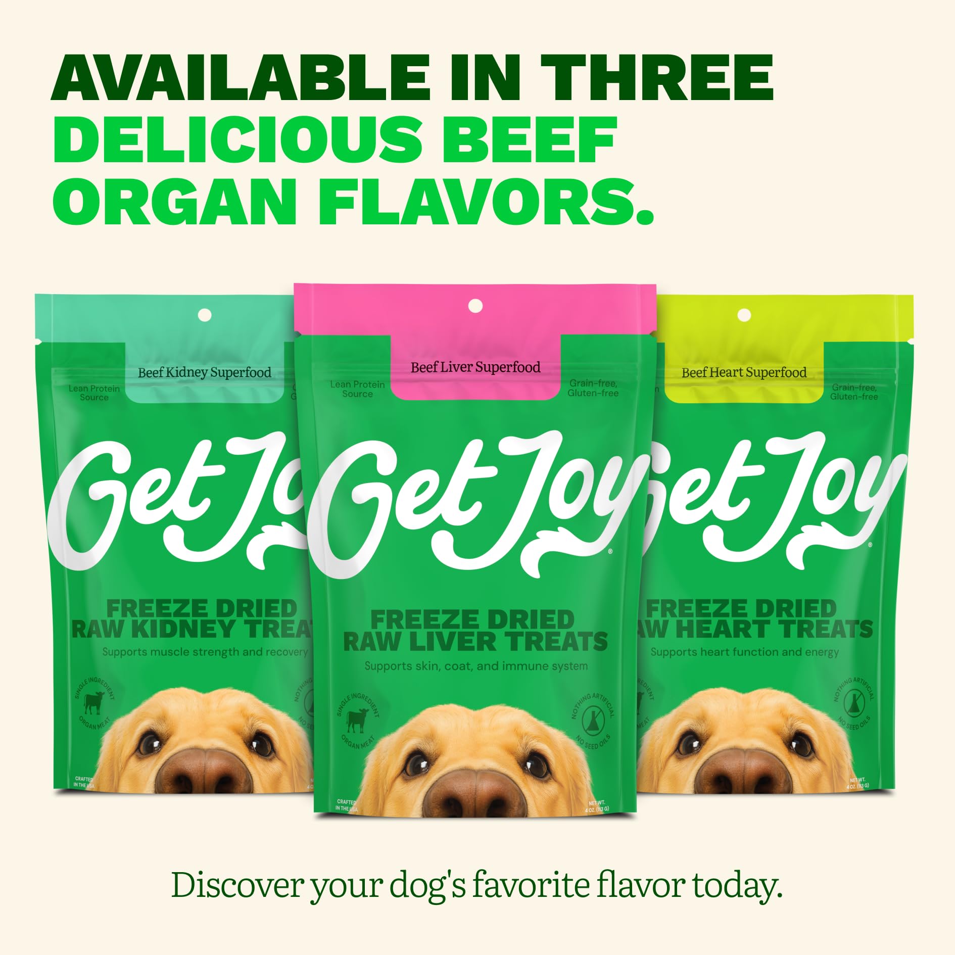 Bowl of Get Joy liver treats ready for daily snacks and rewards.