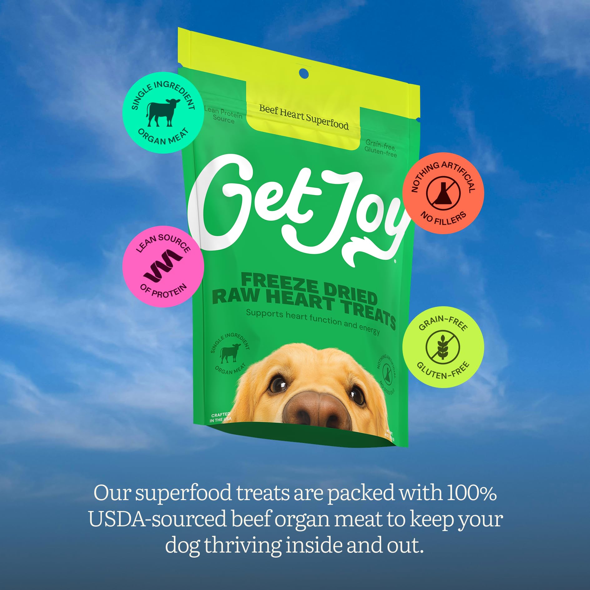 Packaging shows Get Joy USA-made badge on packaging