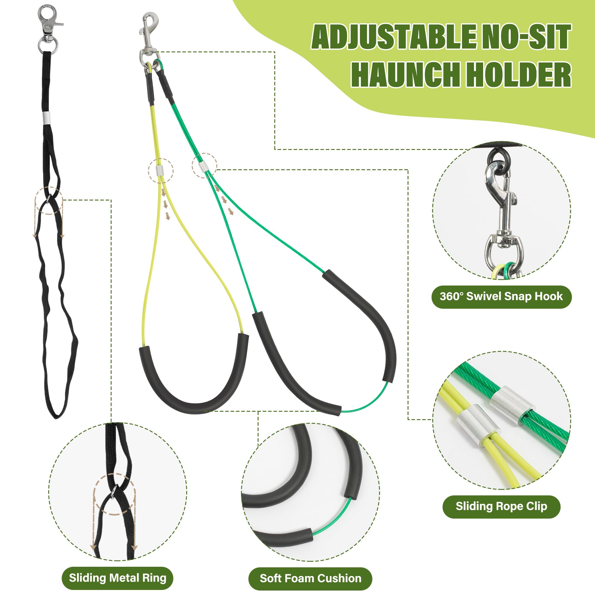 getlstub dog grooming arm hammock with soft fabric reducing friction for calmer bath sessions