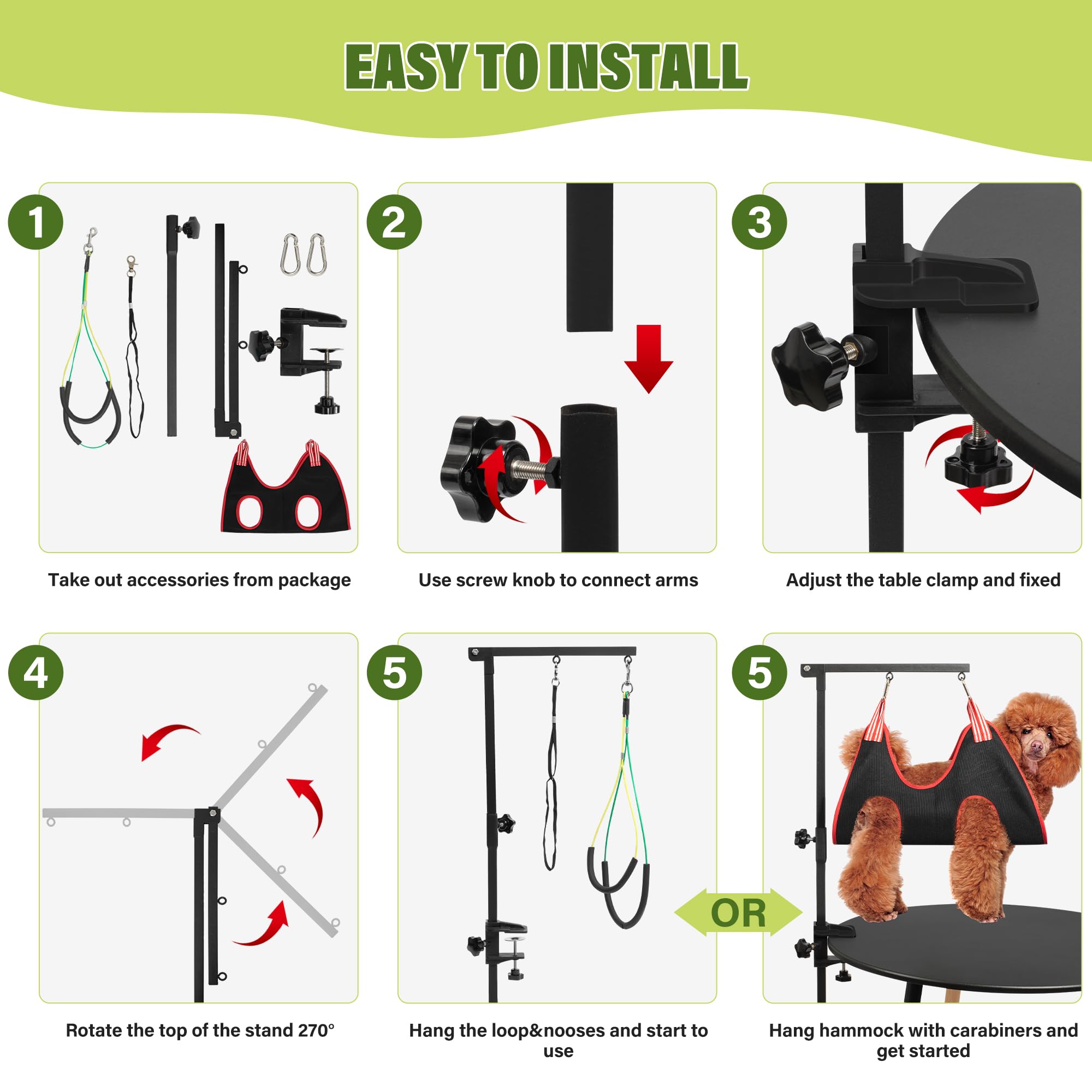 getlstub suitable for small to medium dogs during grooming sessions