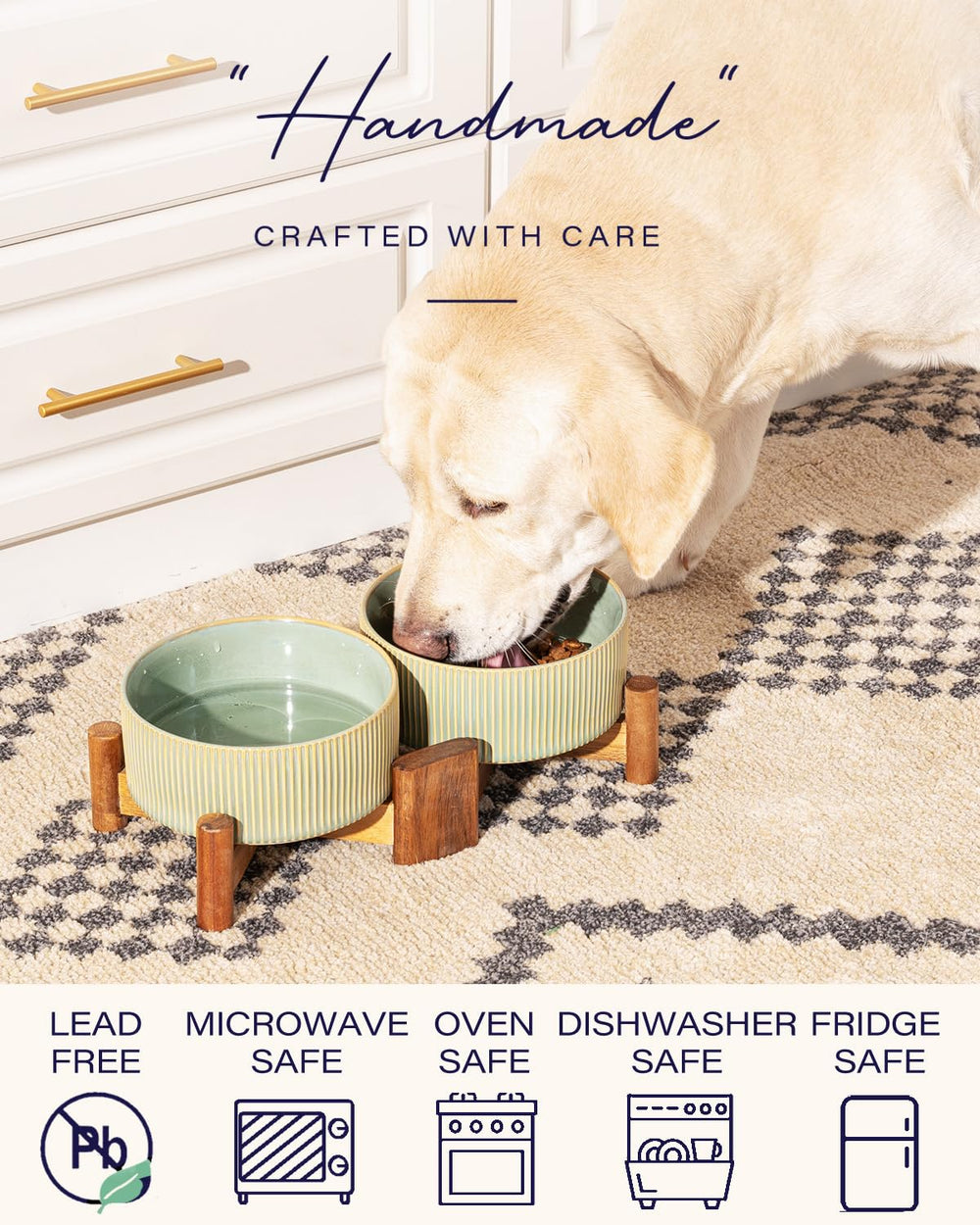 Getstar adjustable-height stand offers ergonomic feeding positions for pets.