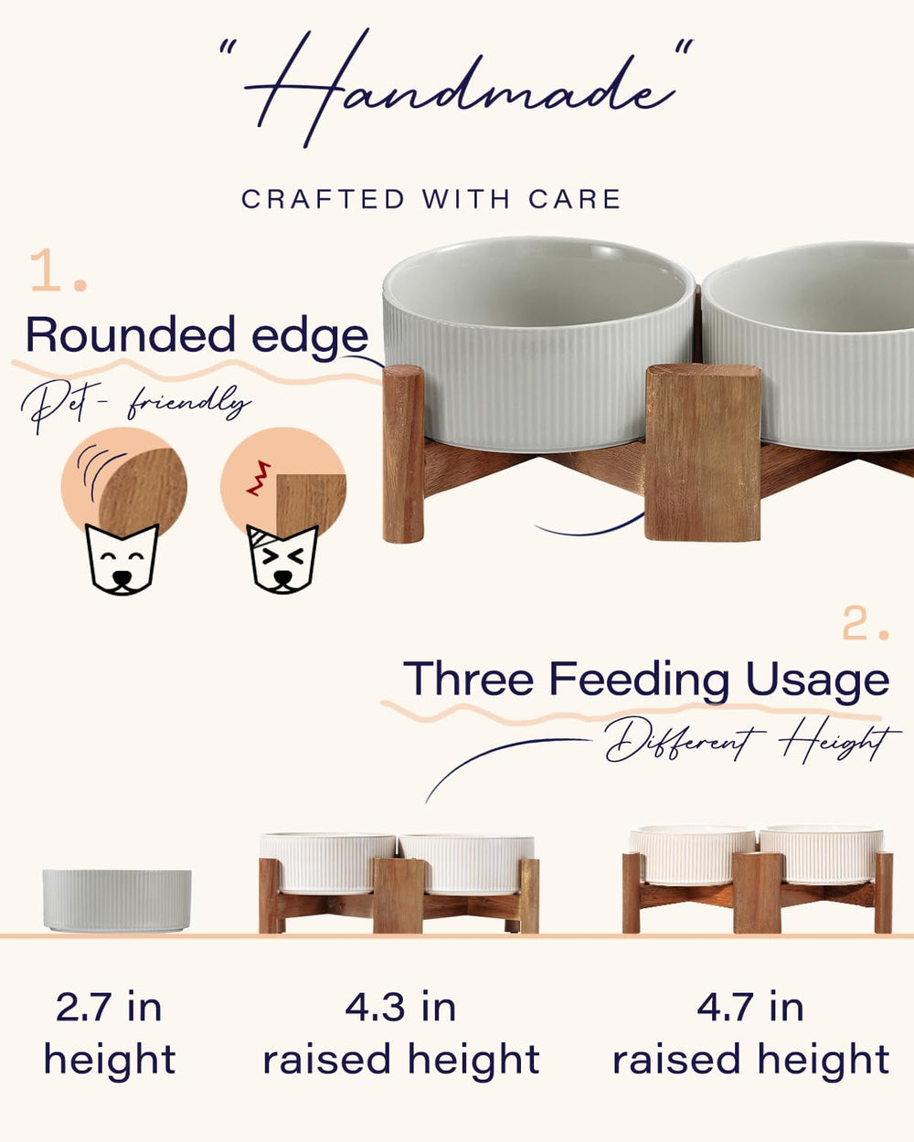 Getstar embossed stripes texture adds grip and subtle style to mealtime.