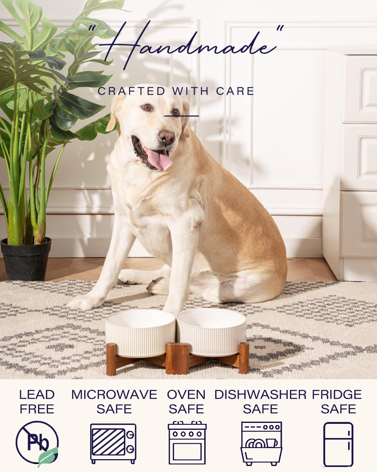 Getstar adjustable height stand supports ergonomic feeding positions for pets.