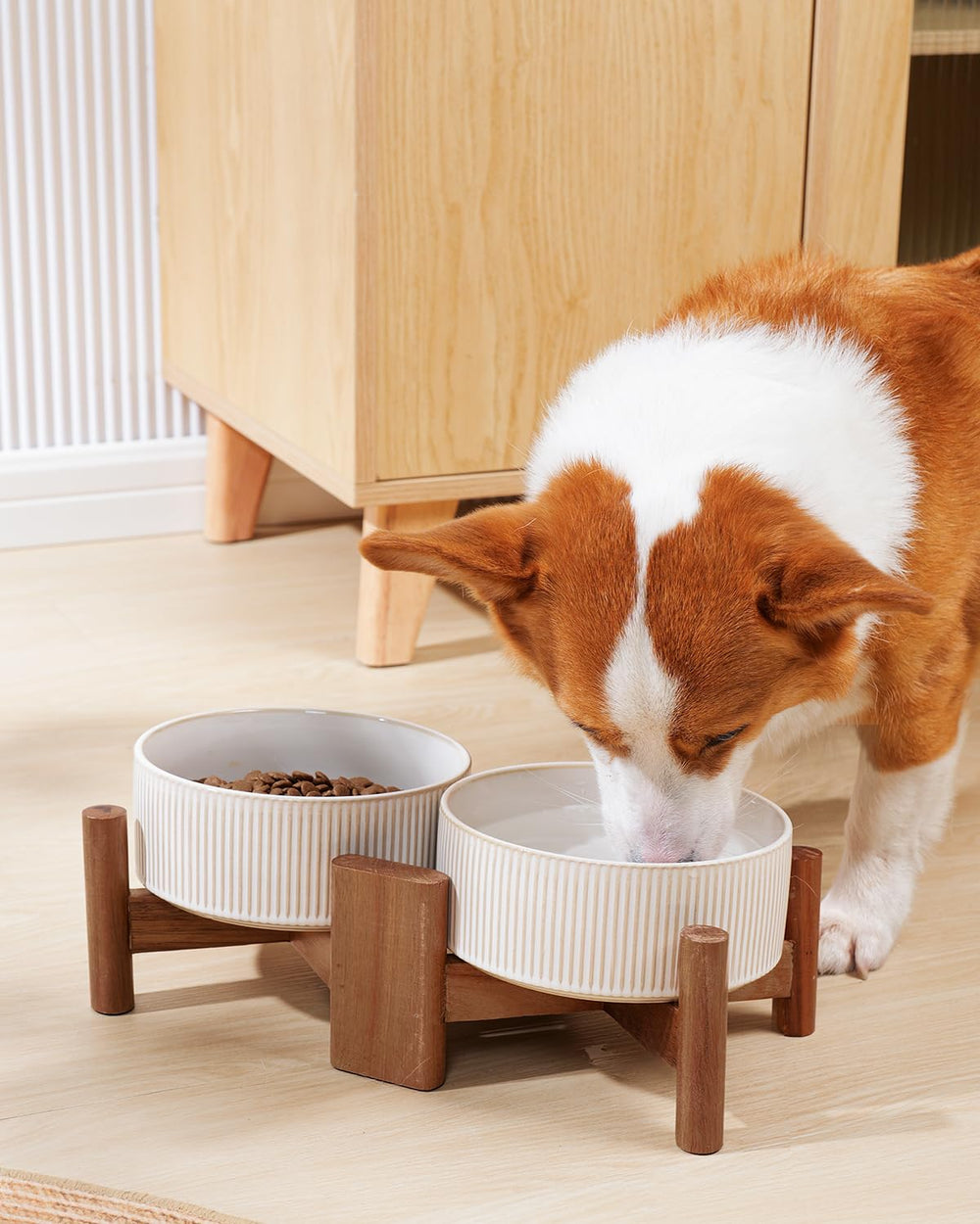 Getstar vintage white bowls pair gracefully with any kitchen or feeding area.