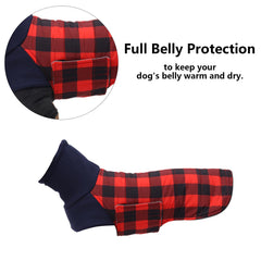 Geyecete dachshund coat fold-down high-neck feature aids warmth without restricting movement