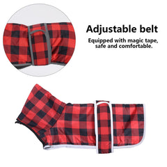 Geyecete Dachshund Winter Coat fold-down high neck for warmth and lead access.