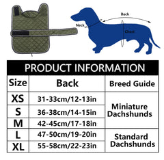 Geyecete dachshund coat reflective piping detail improves visibility.