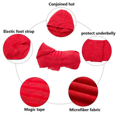 Geyecete dog drying coat hood absorption-action shows quick moisture removal