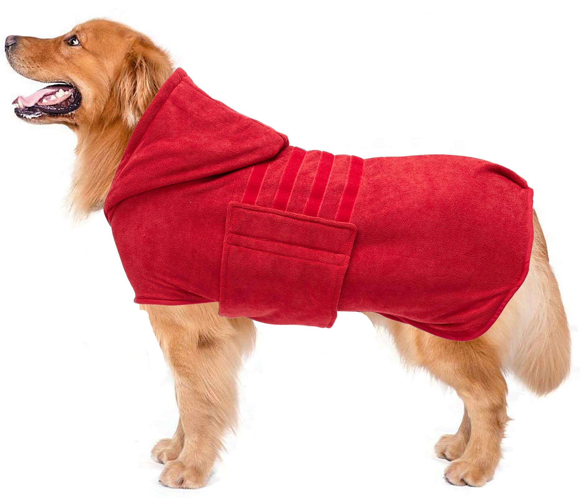 Geyecete dog drying coat hood microfibre close-up for rapid absorption after bath