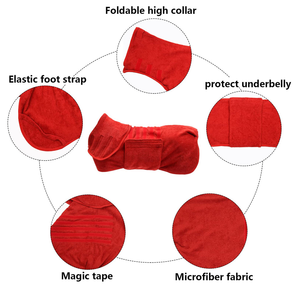Geyecete dog drying coat soft luxefabric delivers a luxuriously soft touch after showers