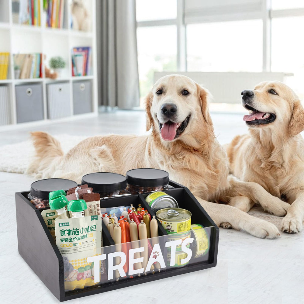 Geyecete kitchen-station decor doubles as cute pet storage for easy access.