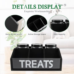 Geyecete pet storage transparent bottle highlights contents at a glance and reduces mess in the kitchen.