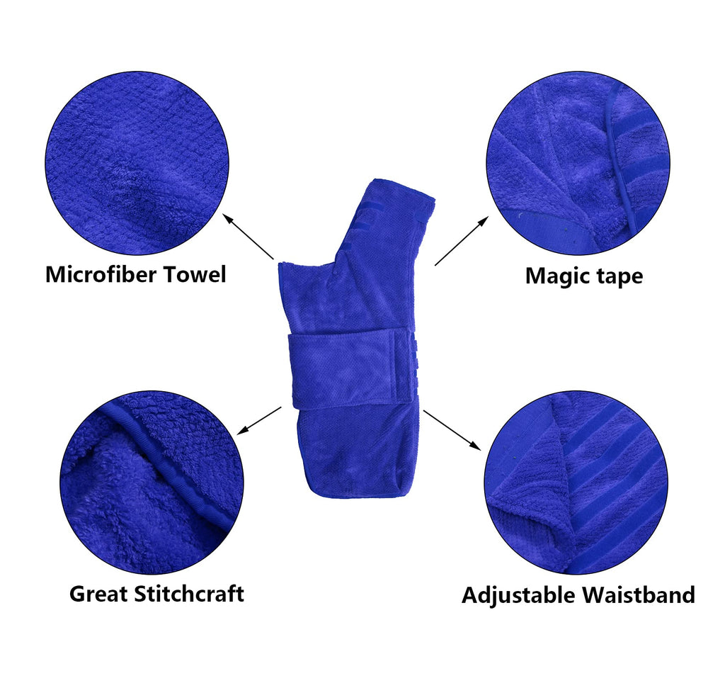 Geyecete Pineapple Grid close-up blue highlights soft, durable fabric for gentle pet drying
